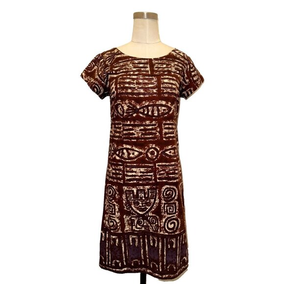 Vintage Fashions By Tina Made In Waikiki Hawaiian Dress Tiki Aloha Size s/m - Picture 1 of 16